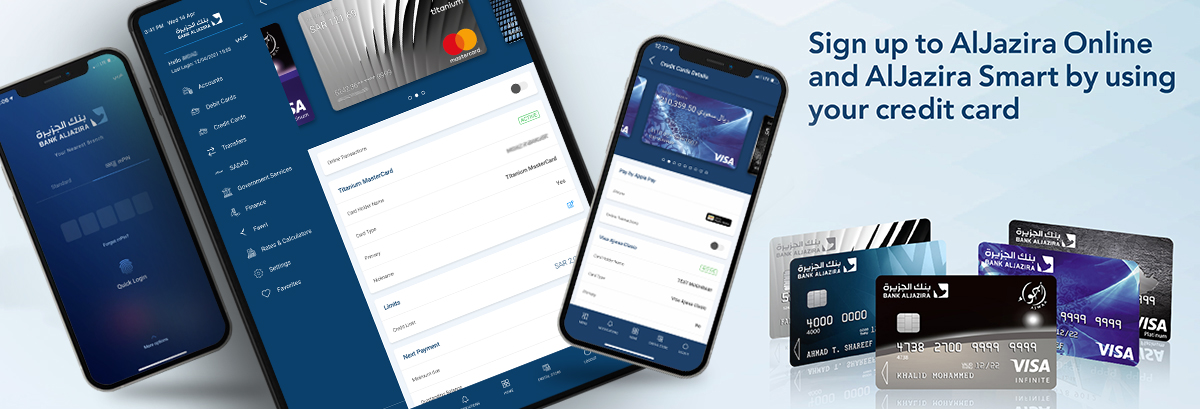 AlJazira Online and AlJazira SMART for Credit Card Holders